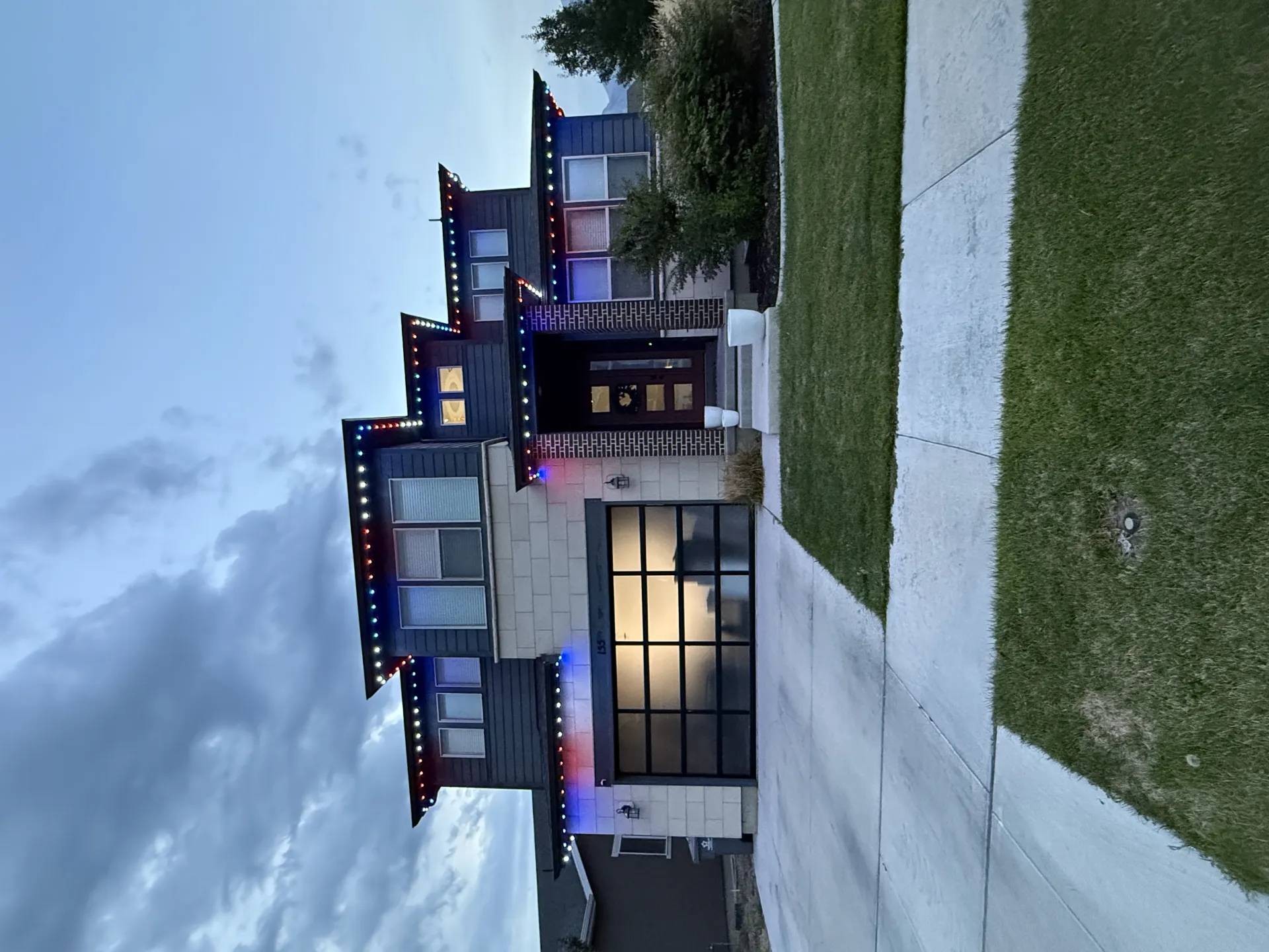 Permanent LED landscape lighting for curb appeal at night